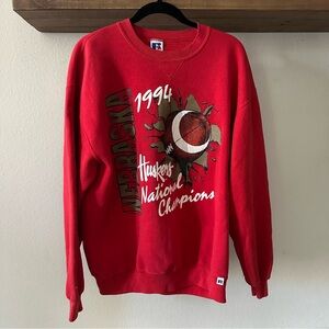 Vintage 1991 Nebraska Huskers Football Championship Crewneck Sweatshirt, Size XL